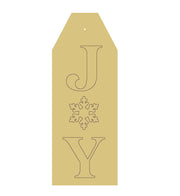 Design By Line Tag MDF Cutout With Word Joy - Unfinished For DIY
