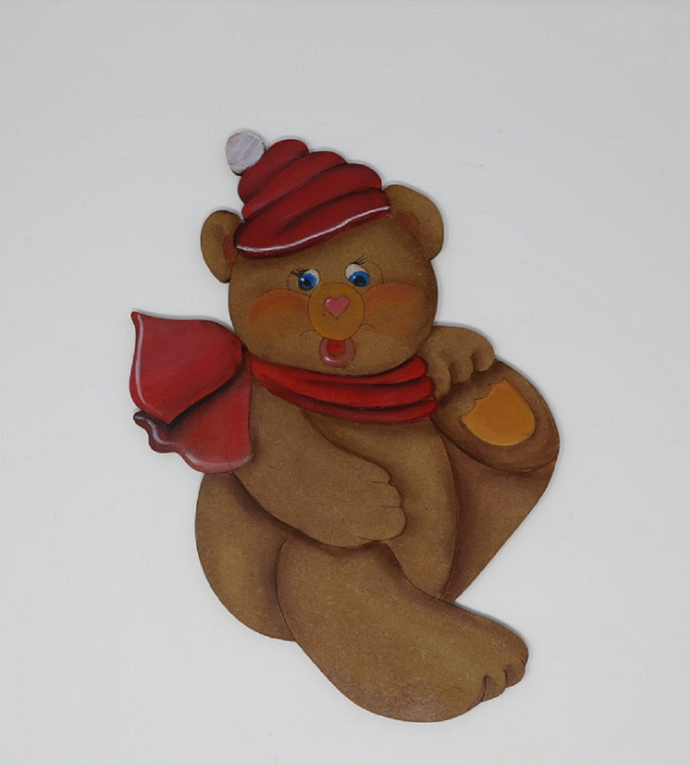 Basic Shape Teddy Bear MDF Cutout Silhouette - Unfinished For DIY