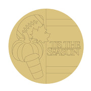 Design By Line It's the Season Football MDF Door Hanger | Layered Pumpkin Coffee Sign | Unfinished DIY Craft Blank