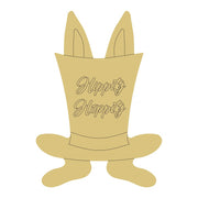 Design By Line Top Hat MDF Cutout Hippity Hoppity - Unfinished For DIY