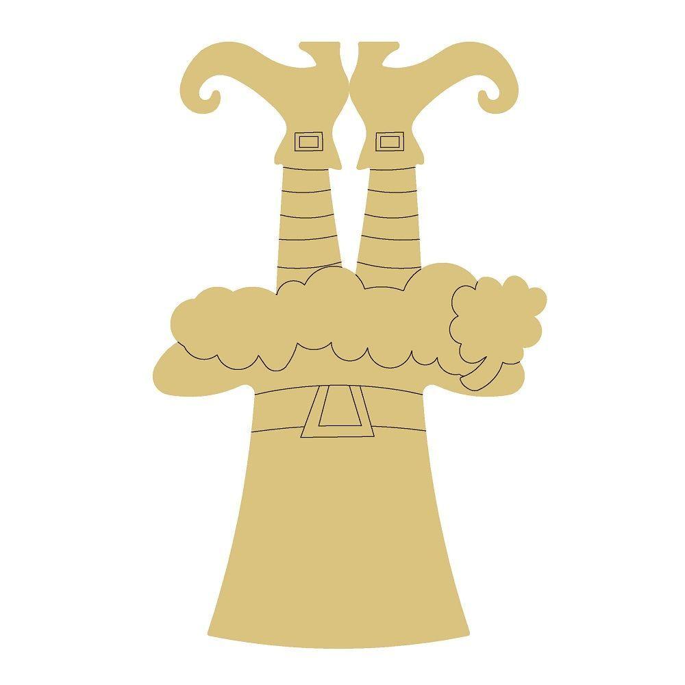 Design By Line Top Hat MDF Cutout Leprechaun In A Top Hat - Unfinished For DIY