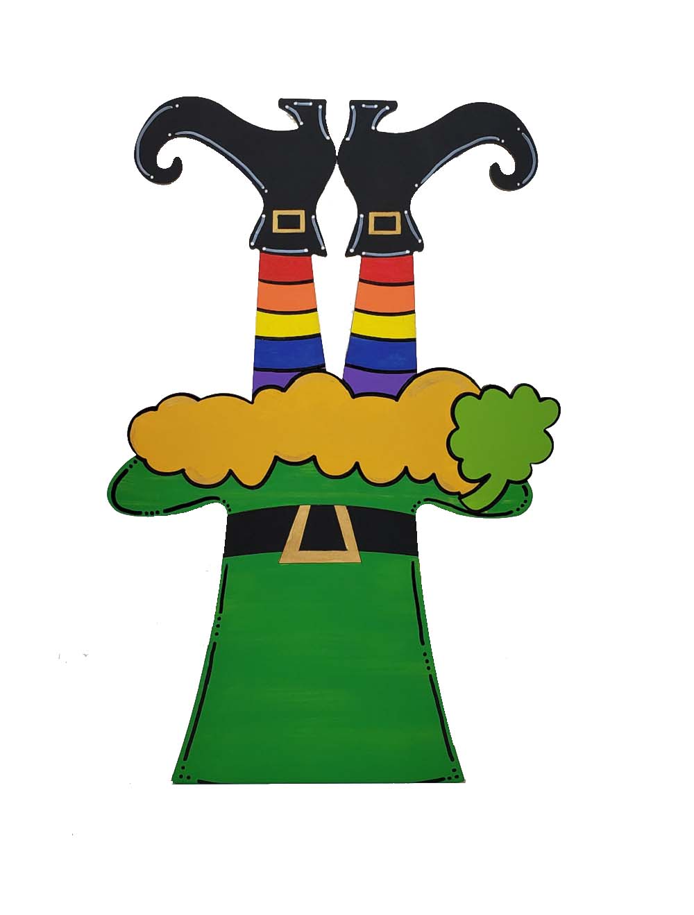 Design By Line Top Hat MDF Cutout Leprechaun In A Top Hat - Unfinished For DIY