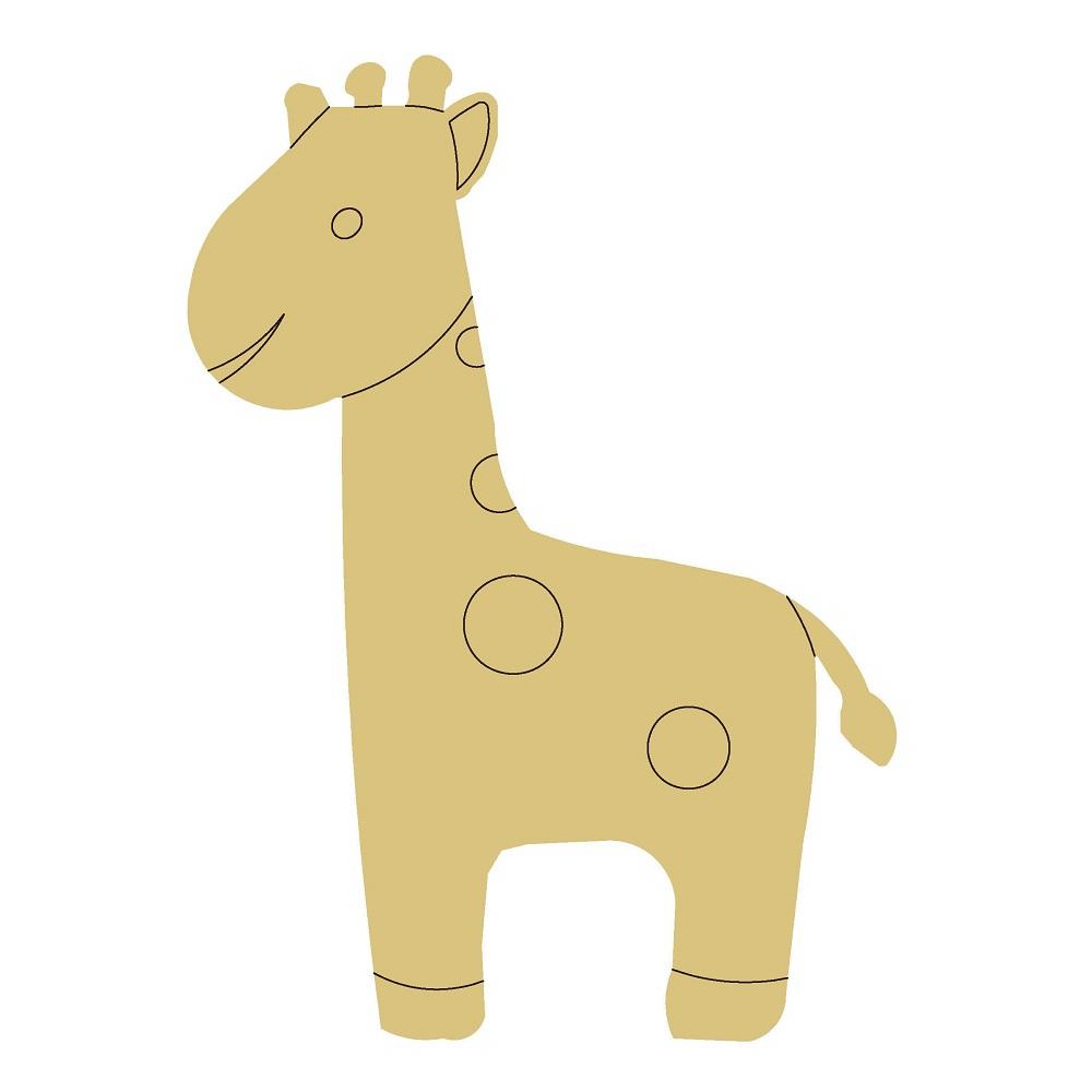 Design By Line Giraffe MDF Cutout Giraffe Silhouette - Unfinished For DIY