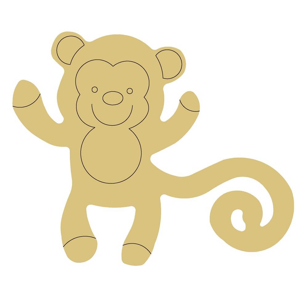 Design By Line Monkey MDF Cutout Line-Engraved - Unfinished For DIY