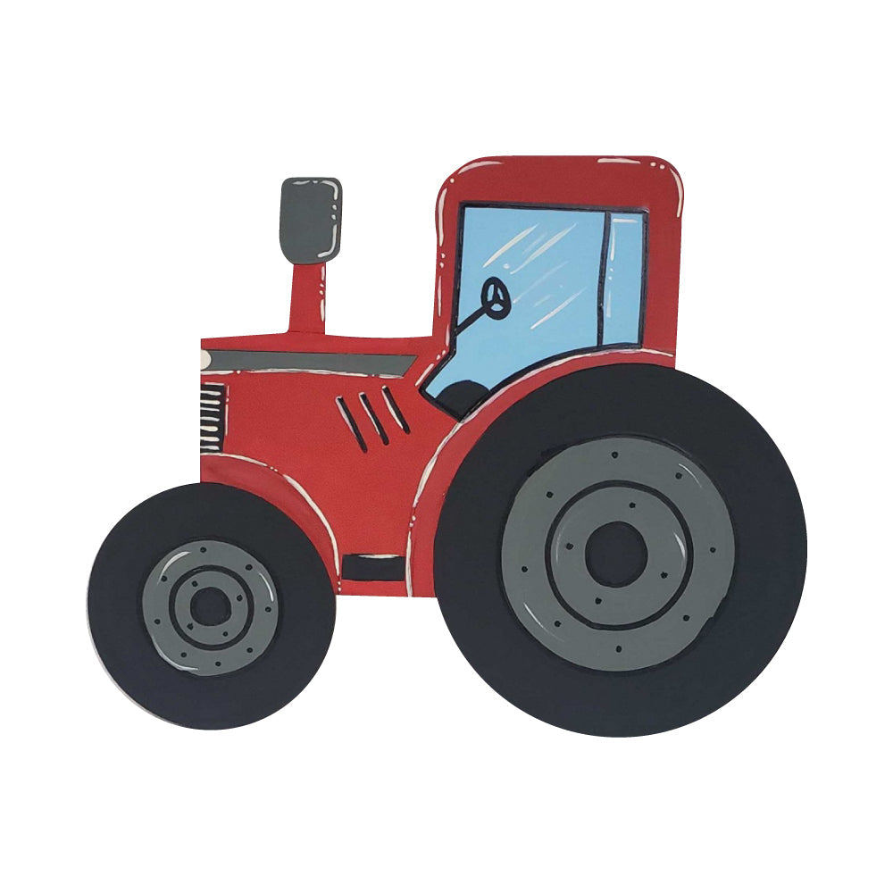 Basic Shape Tractor MDF Cutout Farm Silhouette - Unfinished For DIY