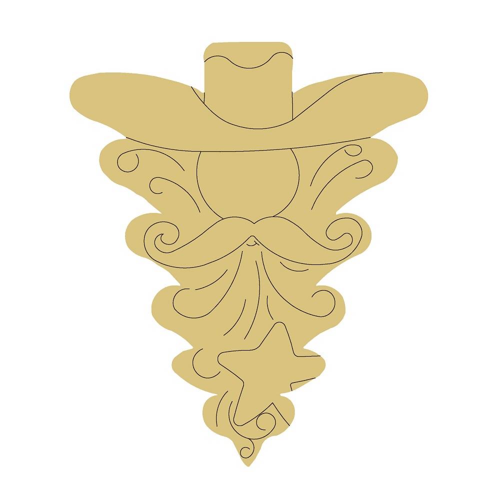 Design By Line Sheriff Christmas Tree MDF Cutout - Unfinished For DIY