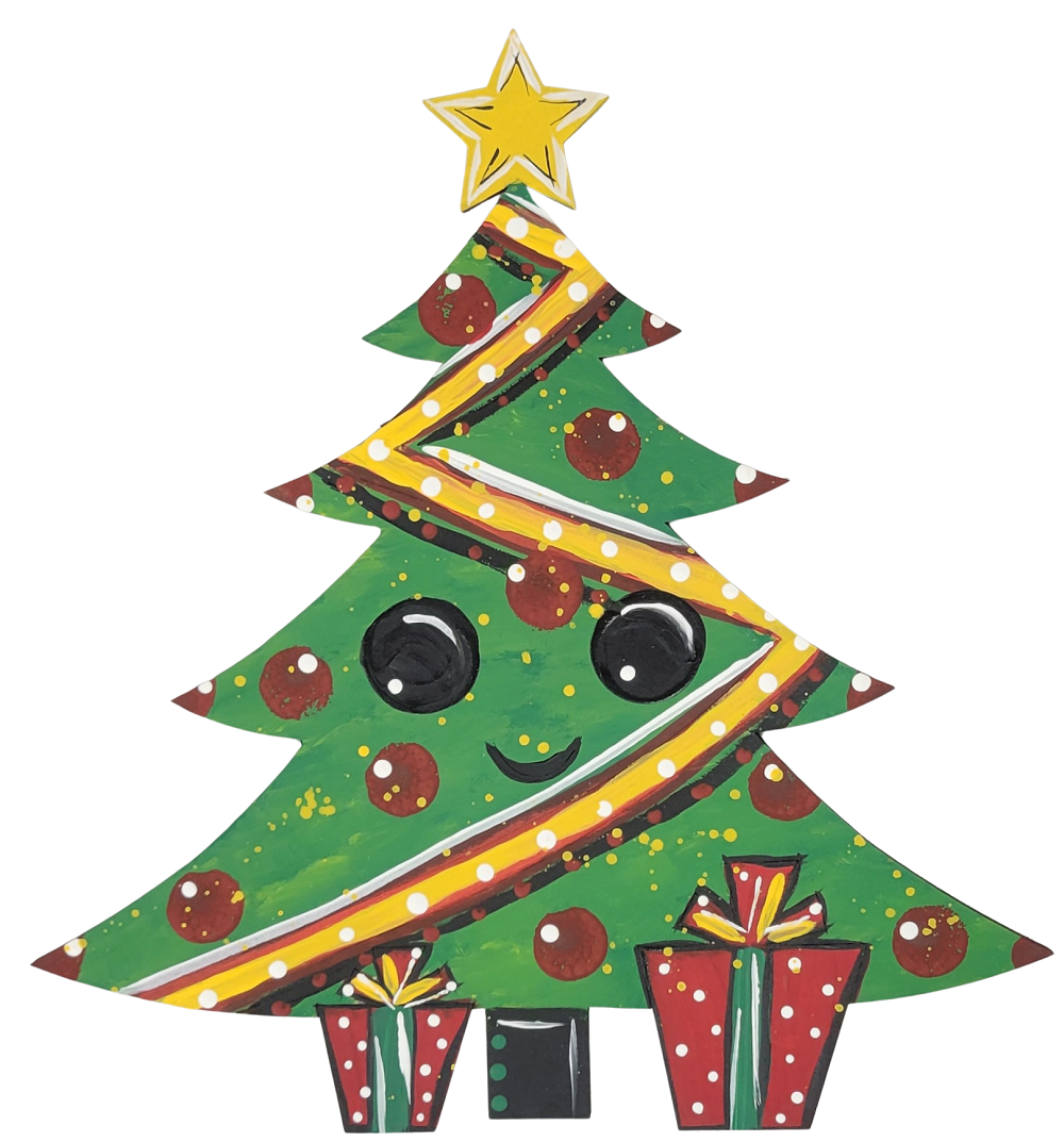 Basic Shape Christmas Tree MDF Cutout Winter Decor - Unfinished For DIY