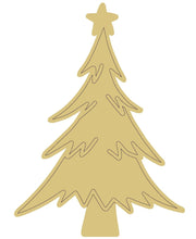 Design By Line Christmas Tree MDF Cutout - Unfinished For DIY