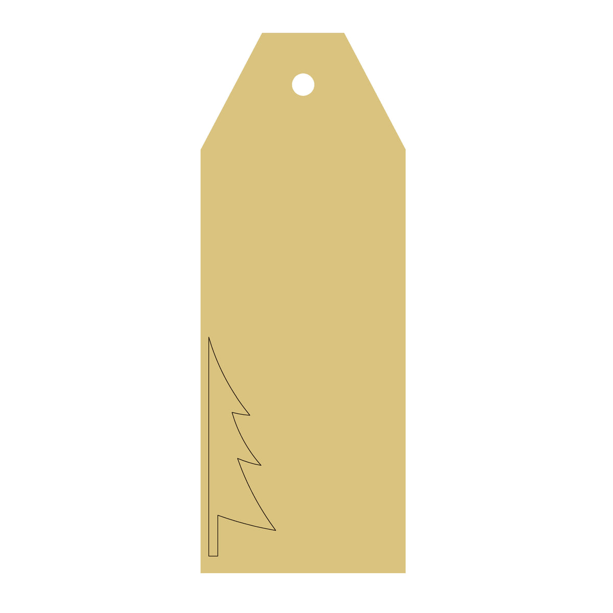 Design By Line Tree Tag Unfinished Wood Cutout Style 1 Art 1 – Diverse ...