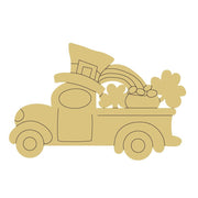 Design By Line Truck MDF Cutout St Patrick's Day Rainbow And Shamrocks - Unfinished For DIY