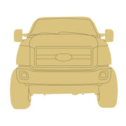 Design By Line Truck Silhouette MDF Cutout Front View - Unfinished For DIY