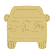 Design By Line Truck MDF Cutout T-Shirt And Sports Gear In Truck Bed - Unfinished For DIY