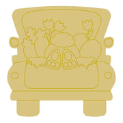 Design By Line Truck MDF Cutout Easter Bunny Carrots - Unfinished For DIY
