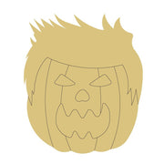 Design By Line Pumpkin MDF Cutout Jack-O-Lantern Face Style 1 - Unfinished For DIY