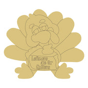 Design By Line Sitting Turkey MDF Cutout Leftovers Are For Quitters - Unfinished For DIY