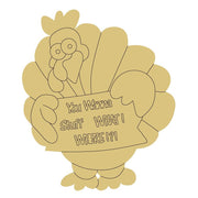 Design By Line Turkey Silhouette MDF Cutout You Wanna Stuff What! Where?! - Unfinished For DIY