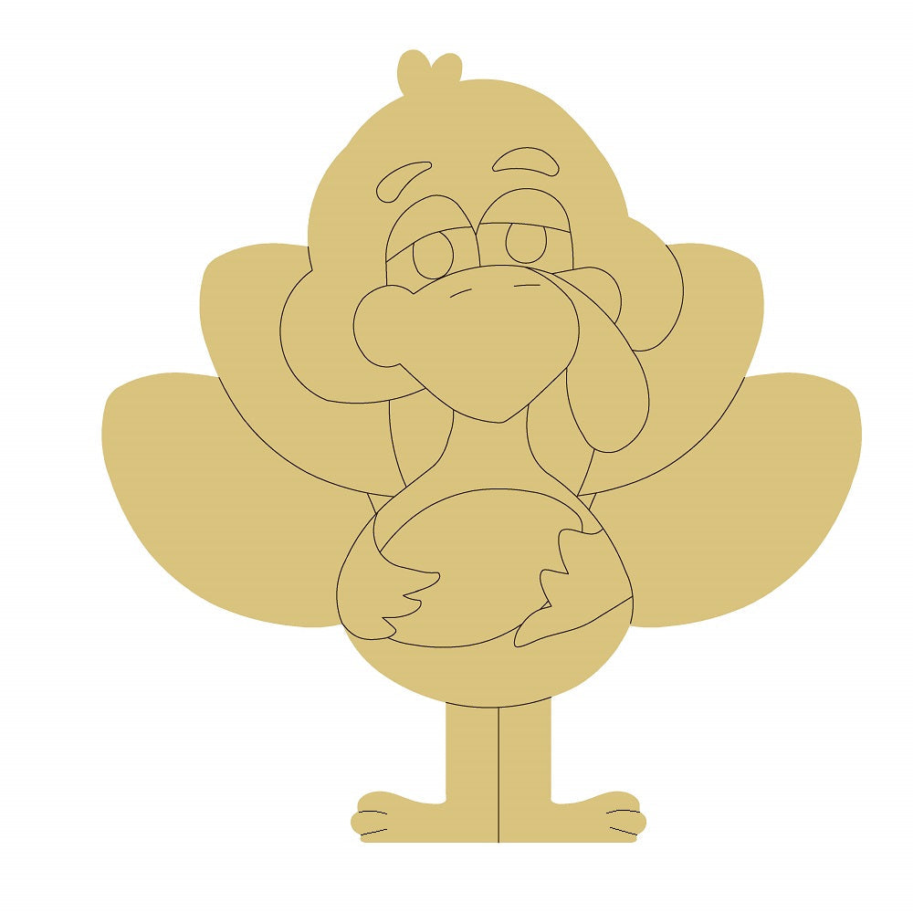 Design By Line Turkey MDF Cutout Lined Silhouette - Unfinished For DIY