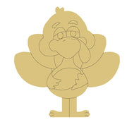 Design By Line Turkey MDF Cutout Lined Silhouette - Unfinished For DIY