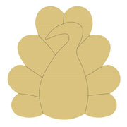 Design By Line Turkey Fan MDF Cutout Peacock - Unfinished For DIY