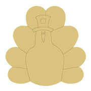 Design By Line Turkey MDF Cutout Thanksgiving Silhouette - Unfinished For DIY
