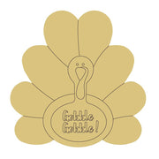 Design By Line Turkey MDF Cutout Gobble Gobble! - Unfinished For DIY