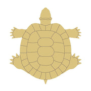 Design By Line Turtle MDF Cutout Line Etched Shell - Unfinished For DIY