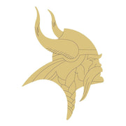 Design By Line Viking MDF Cutout Helmet Silhouette Right Facing - Unfinished For DIY