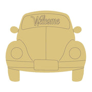 Design By Line Beetle Front MDF Cutout Welcome - Unfinished For DIY