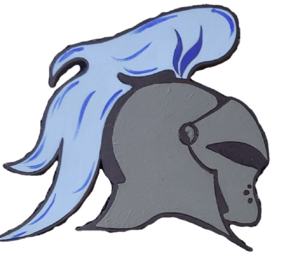 Design By Line Knight MDF Cutout Medieval Warrior Helmet Silhouette - Unfinished For DIY