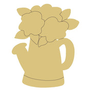 Design By Line Watering Pot MDF Cutout Floral Bouquet - Unfinished For DIY