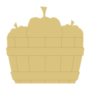 Design By Line Basket MDF Cutout Pumpkin Basket Harvest Scene - Unfinished For DIY