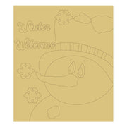 Design By Line MDF Cutout Winter Welcome - Unfinished For DIY