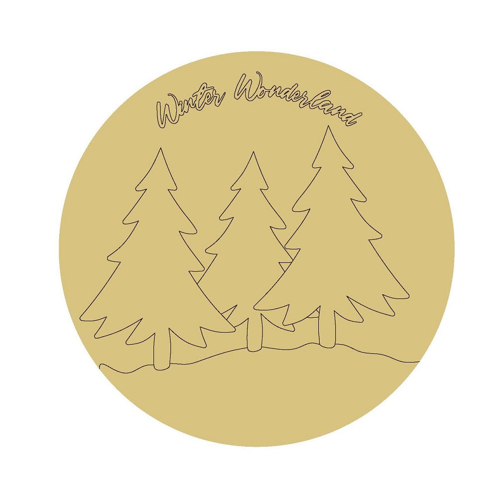 Winter Wonderland Design By Line Unfinished Wood Cutout Style 2