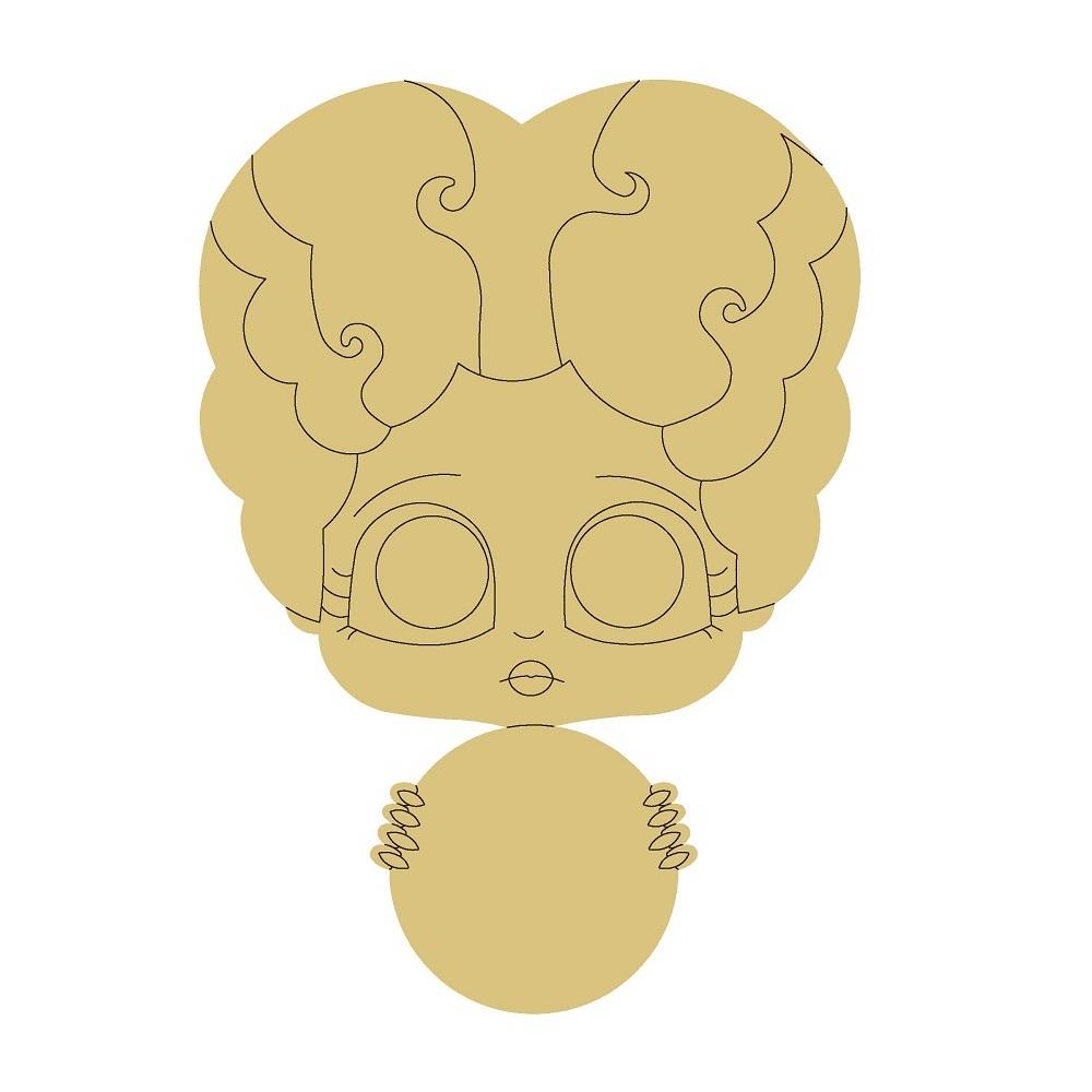 Design By Line Head MDF Cutout Witch - Unfinished For DIY