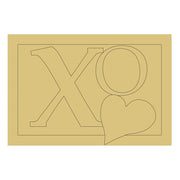 Design By Line Heart MDF Cutout XO Monogram - Unfinished For DIY