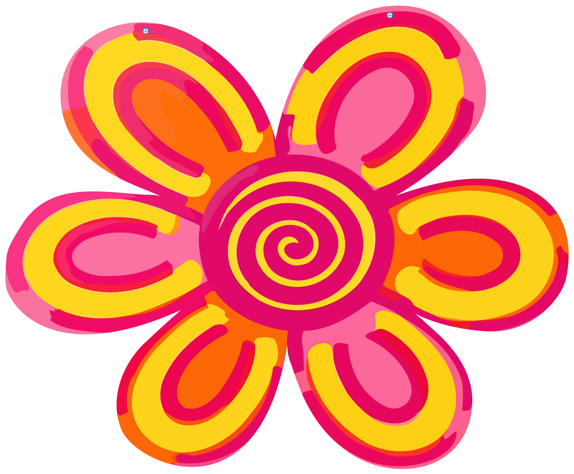 Molly Cummings (DOOR MATS BY MOLLY) ORANGE PINK YELLOW FLOWER