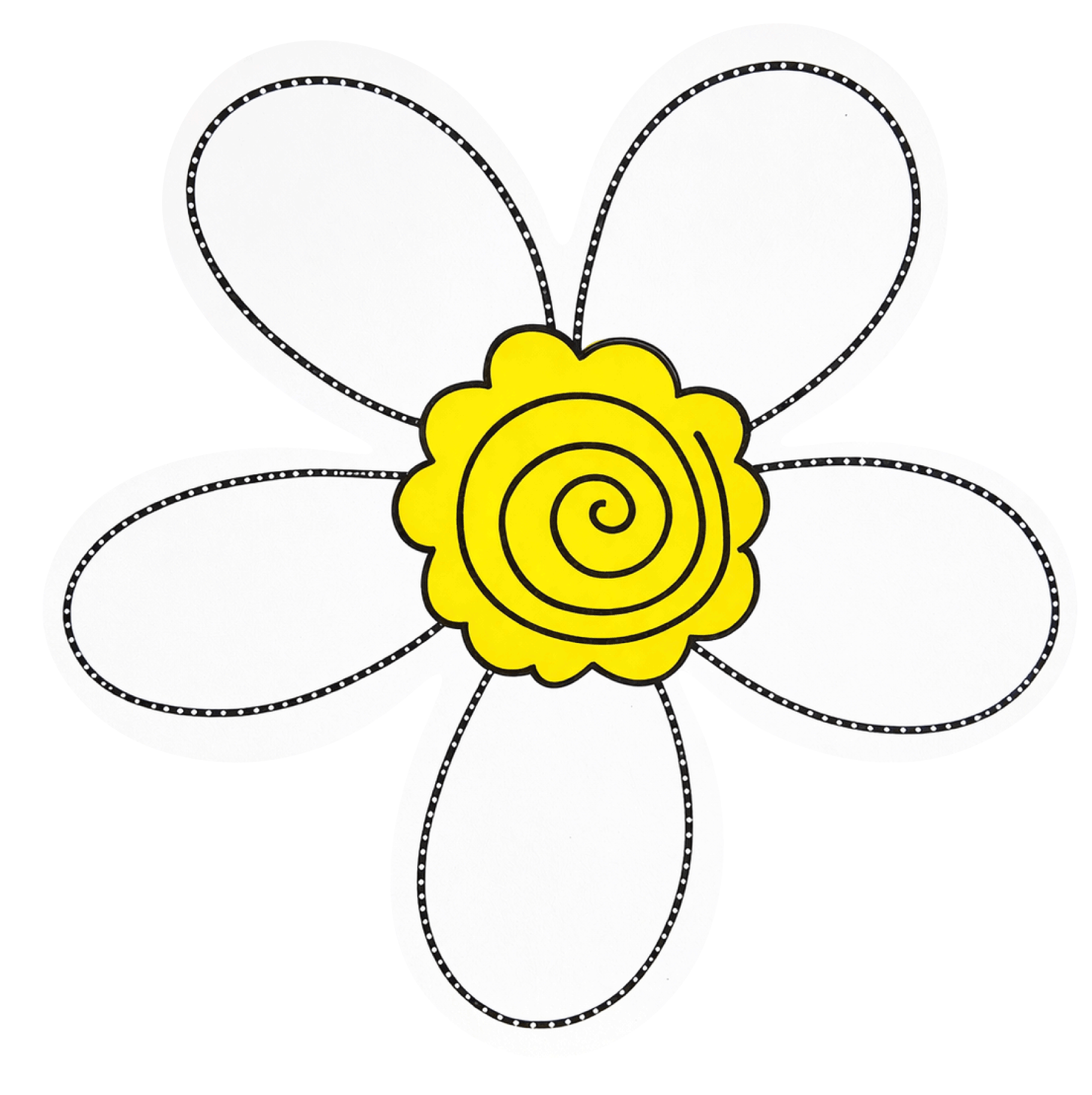 Molly Cummings (DOOR MATS BY MOLLY) White Daisy Yellow Center