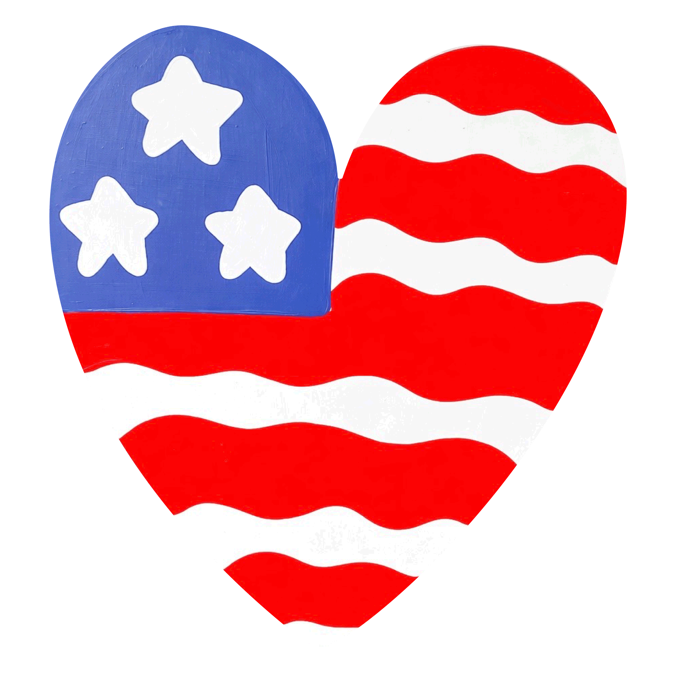 Molly Cummings (DOOR MATS BY MOLLY) HEART THAT LOOKS LIKE USA FLAG