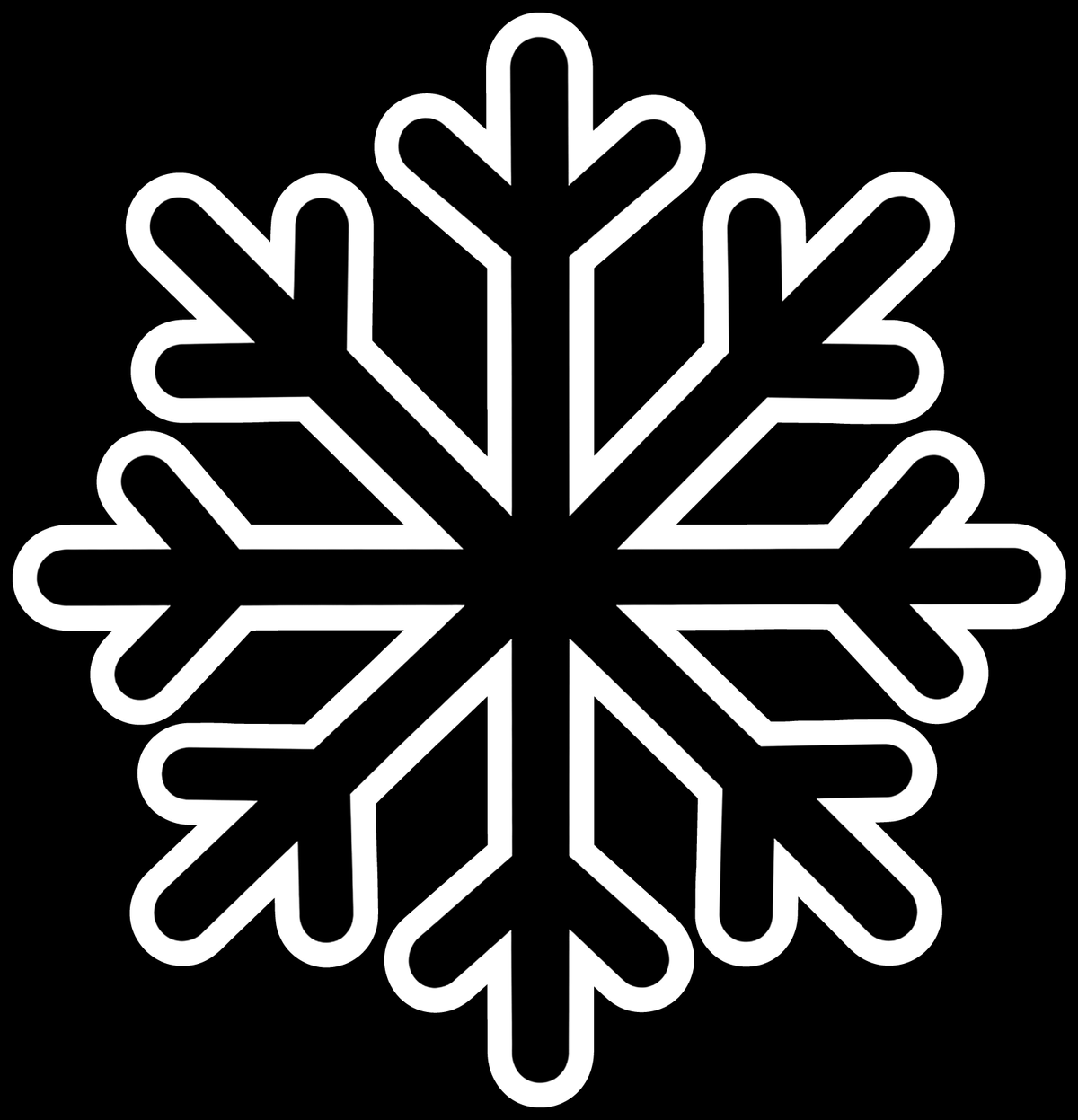 Molly Cummings (DOOR MATS BY MOLLY) BLACK SNOWFLAKE