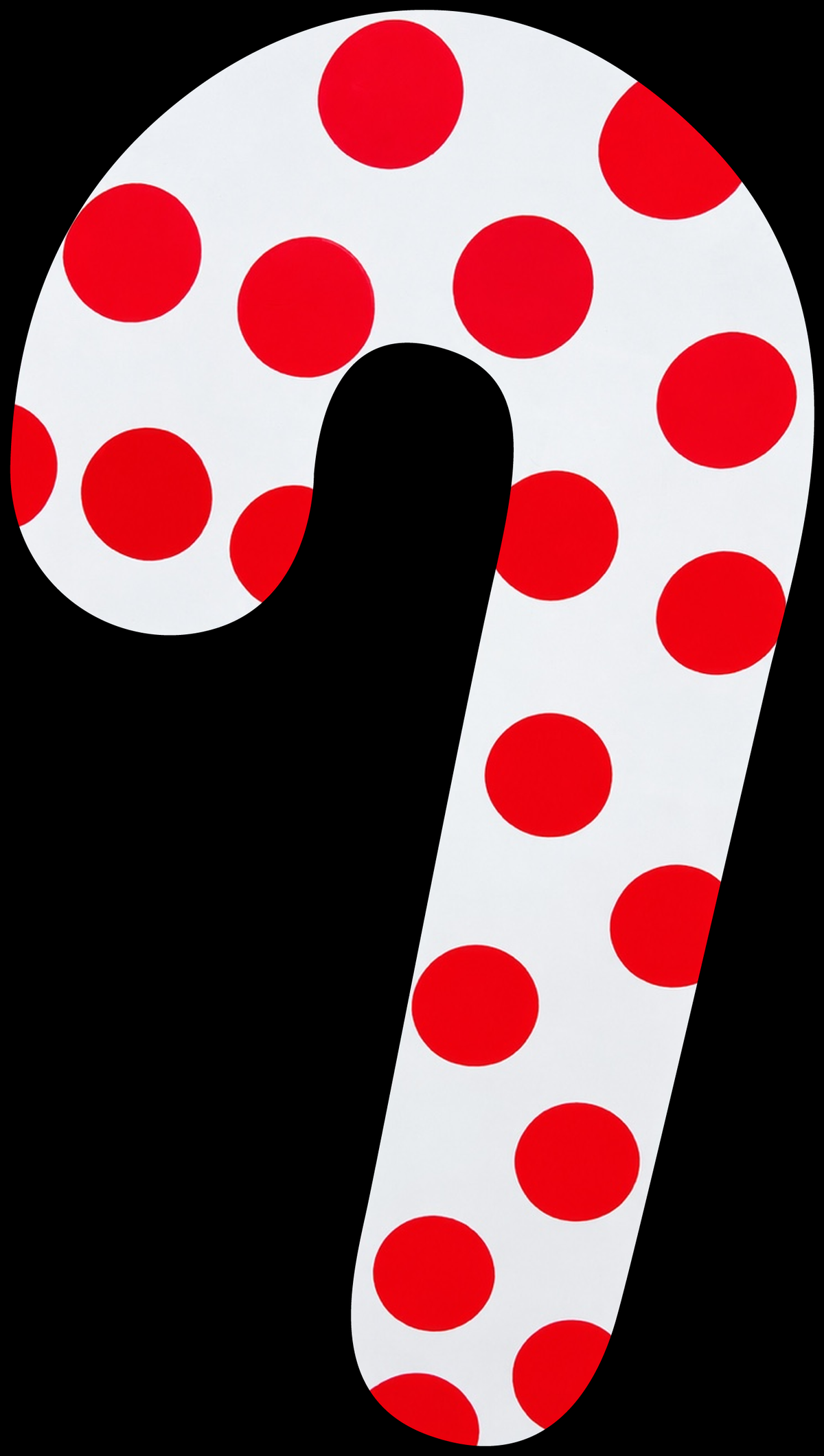 Molly Cummings (DOOR MATS BY MOLLY) WHITE CANDY CANE RED DOTS