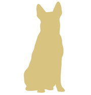 Basic Shape Dog MDF Cutout Silhouette Style 10 - Unfinished For DIY