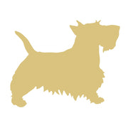 Basic Shape Scottie MDF Cutout Dog Silhouette - Unfinished For DIY