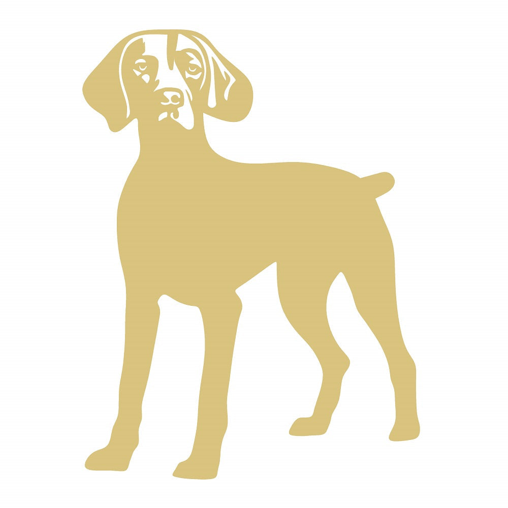 Basic Shape Dog MDF Cutout Silhouette Style 37 - Unfinished For DIY