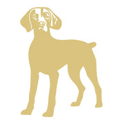 Basic Shape Dog MDF Cutout Silhouette Style 37 - Unfinished For DIY