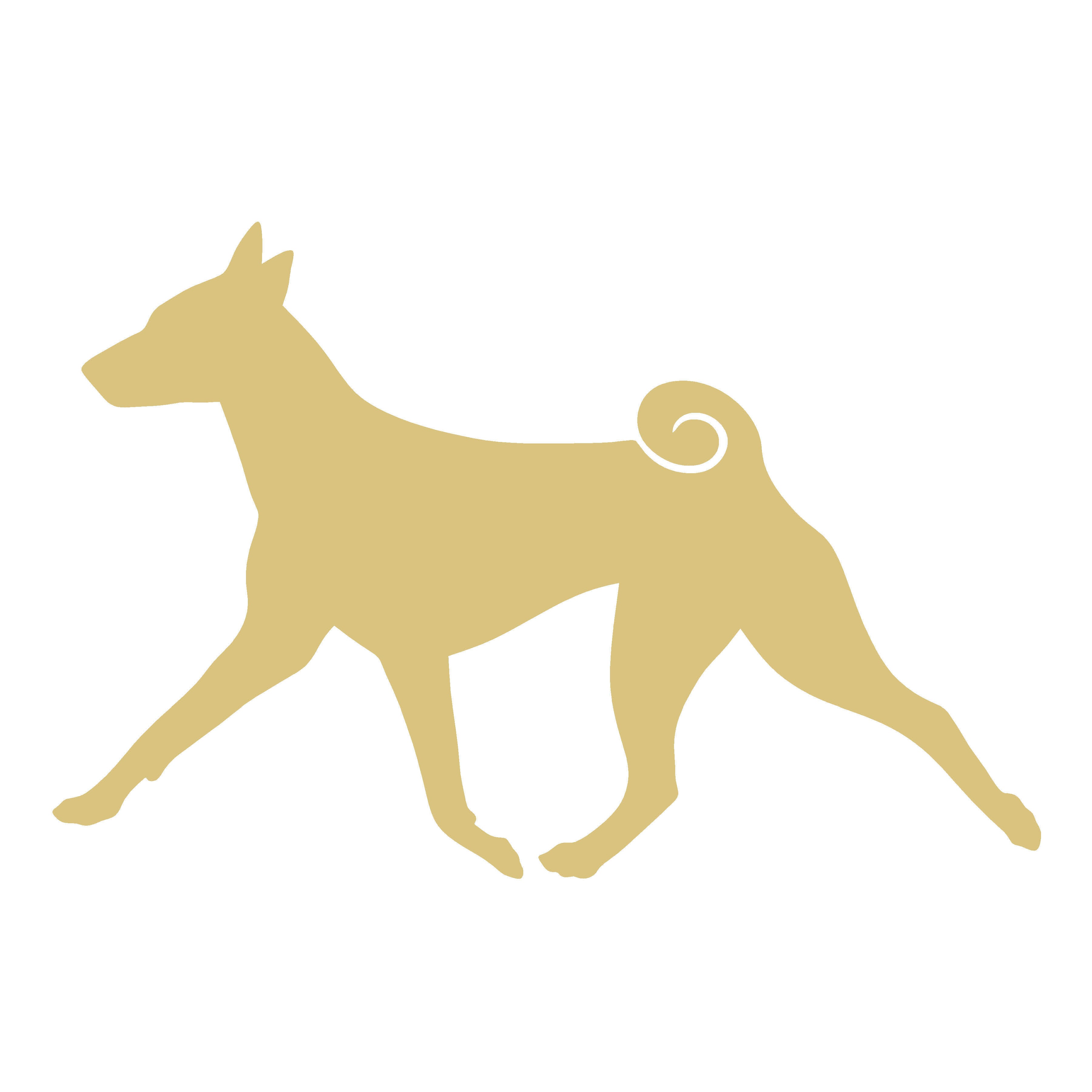 Basic Shape Basenji MDF Cutout Dog Silhouette - Unfinished For DIY