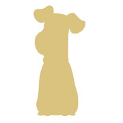 Basic Shape Dog MDF Cutout Silhouette Style 9 - Unfinished For DIY