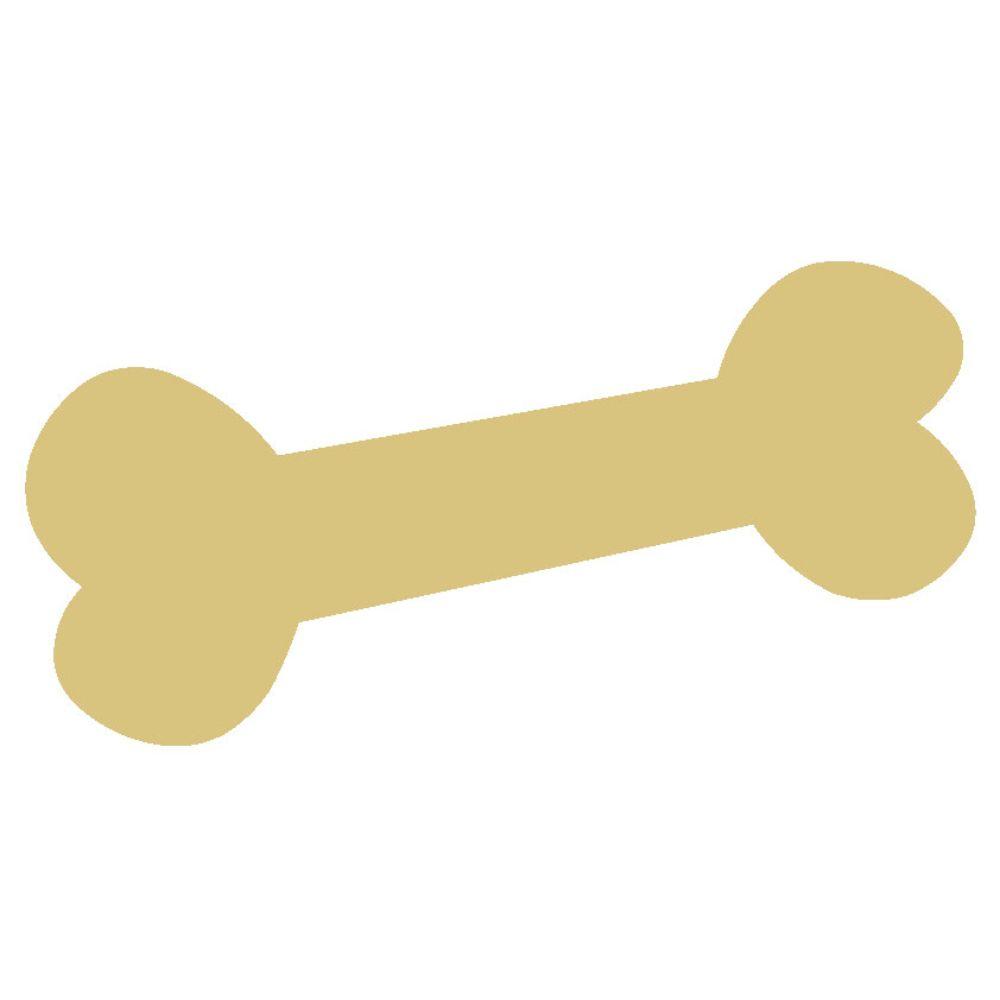 Basic Shape Dog Bone MDF Cutout Silhouette - Unfinished For DIY