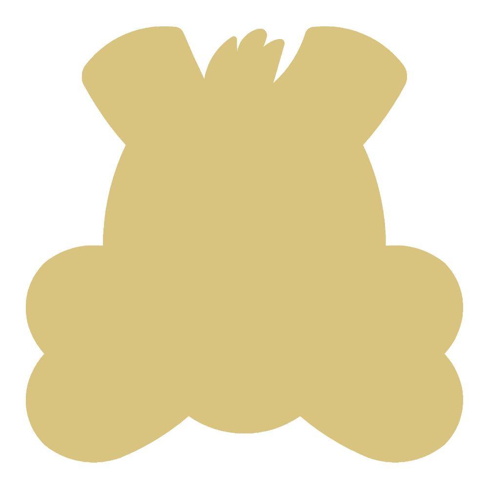 Basic Shape Dog And Bone MDF Cutout Silhouette - Unfinished For DIY