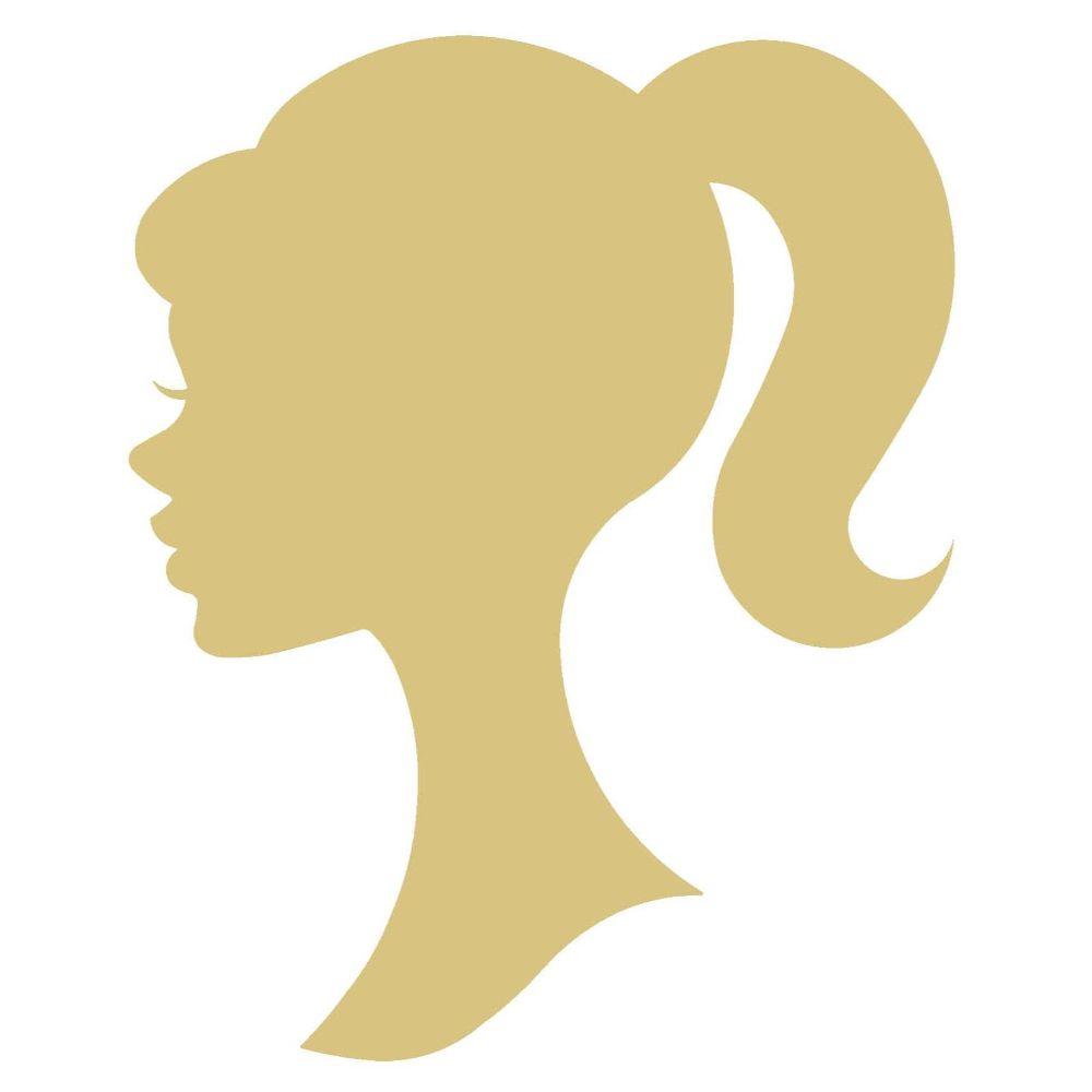 Basic Shape Girl MDF Cutout Profile Silhouette - Unfinished For DIY