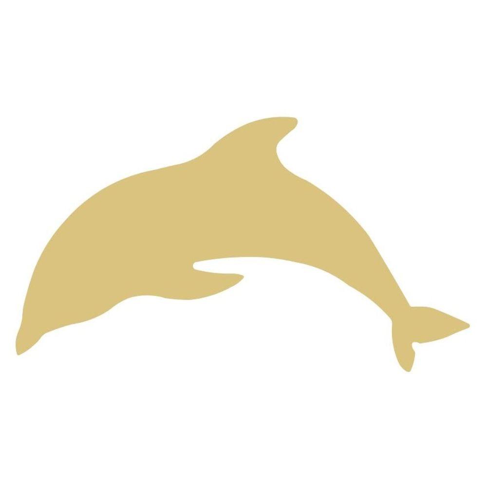 Basic Shape Dolphin MDF Cutout Dolphin Silhouette Style 1 - Unfinished For DIY